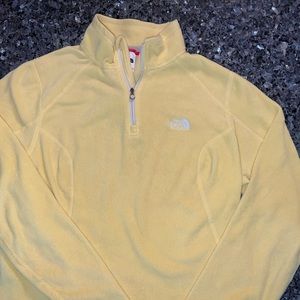 The North Face Yellow Fleece Zipper Pullover
